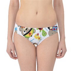 Vector-seamless-pattern-cute-fishing-animals-cartoon Hipster Bikini Bottoms by Jancukart