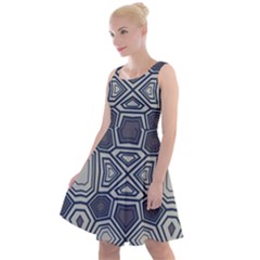 Abstract Pattern Geometric Backgrounds Knee Length Skater Dress by Eskimos