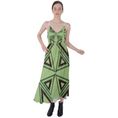 Abstract Pattern Geometric Backgrounds Tie Back Maxi Dress by Eskimos