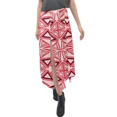 Abstract Pattern Geometric Backgrounds  Velour Split Maxi Skirt by Eskimos