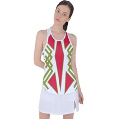 Abstract Pattern Geometric Backgrounds Racer Back Mesh Tank Top by Eskimos