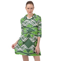 Abstract Pattern Geometric Backgrounds  Mini Skater Shirt Dress by Eskimos