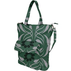 Folk Flowers Print Floral Pattern Ethnic Art Shoulder Tote Bag by Eskimos