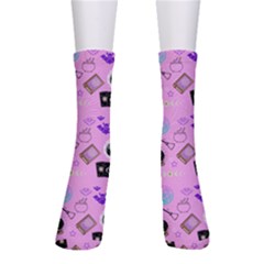 Micro Pink Goth Crew Socks by NerdySparkleGoth