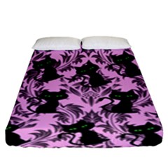 Pink Cats Fitted Sheet (king Size) by NerdySparkleGoth