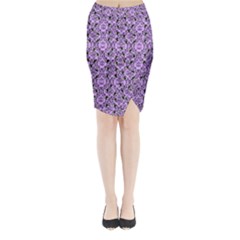 Purple Bats Midi Wrap Pencil Skirt by NerdySparkleGoth