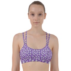 Purple Ghost Line Them Up Sports Bra by NerdySparkleGoth