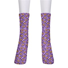 Purple Jack Crew Socks by NerdySparkleGoth