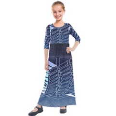 Attack On Titan Scouting Legion Kids  Quarter Sleeve Maxi Dress by artworkshop