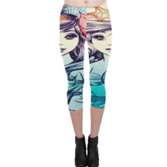 Beautifull Ariel Little Mermaid  Painting Capri Leggings  by artworkshop