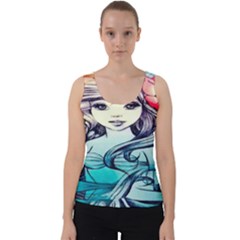 Beautifull Ariel Little Mermaid  Painting Velvet Tank Top by artworkshop