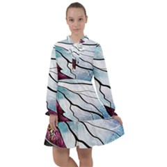 Anna Disney Frozen Stained Glass All Frills Chiffon Dress by artworkshop