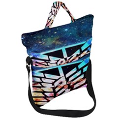 Attack On Titan Shingeki Galaxy Fold Over Handle Tote Bag by artworkshop