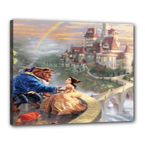 Beauty And The Beast Castle Canvas 20  X 16  (stretched) by artworkshop