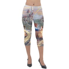 Beauty And The Beast Castle Lightweight Velour Capri Leggings  by artworkshop