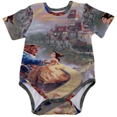 Beauty And The Beast Castle Baby Short Sleeve Onesie Bodysuit by artworkshop