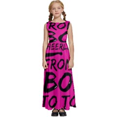 Bow To Toe Cheer Kids  Satin Sleeveless Maxi Dress by artworkshop