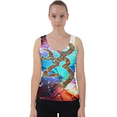 Browning Deer Glitter Galaxy Velvet Tank Top by artworkshop