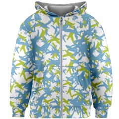 Birds Silhouette Motif Random Pattern Kids  Zipper Hoodie Without Drawstring by dflcprintsclothing