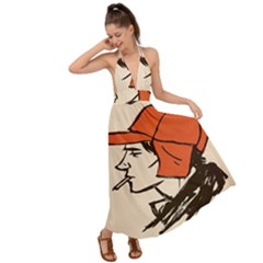 Catcher In The Rye Backless Maxi Beach Dress by artworkshop