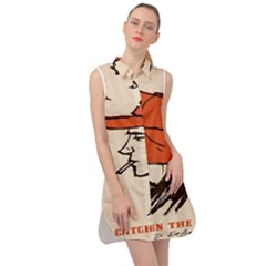 Catcher In The Rye Sleeveless Shirt Dress by artworkshop