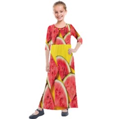 Watermelon Kids  Quarter Sleeve Maxi Dress by artworkshop