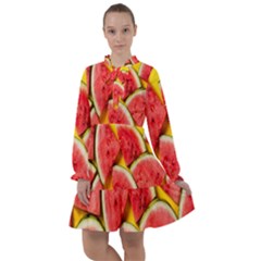 Watermelon All Frills Chiffon Dress by artworkshop