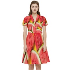 Watermelon Short Sleeve Waist Detail Dress by artworkshop