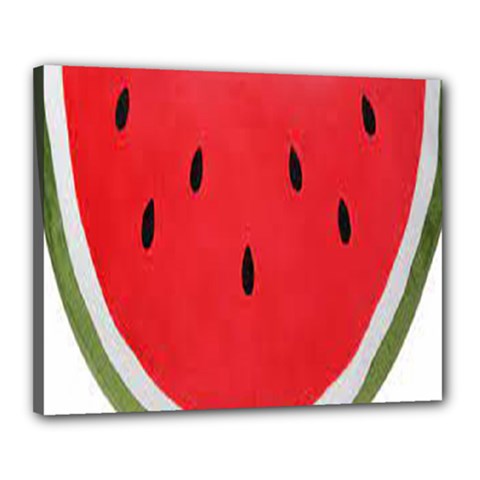 Watermelon Pillow Fluffy Canvas 20  X 16  (stretched) by artworkshop