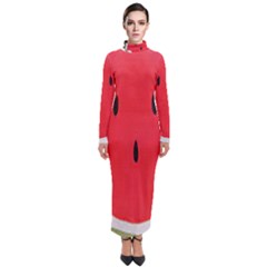 Watermelon Pillow Fluffy Turtleneck Maxi Dress by artworkshop