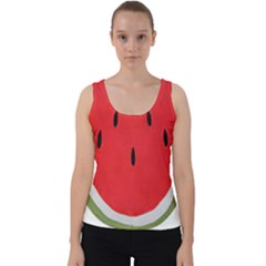 Watermelon Pillow Fluffy Velvet Tank Top by artworkshop