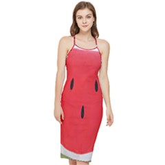 Watermelon Pillow Fluffy Bodycon Cross Back Summer Dress by artworkshop