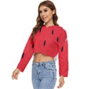 Watermelon Pillow Fluffy Women s Lightweight Cropped Hoodie View2