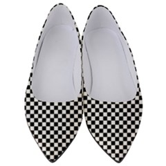 Black And White Checkerboard Background Board Checker Women s Low Heels by Amaryn4rt