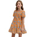 Floral Art Kids  Short Sleeve Dolly Dress View2