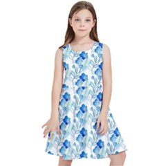 Flowers Pattern Kids  Skater Dress by Sparkle