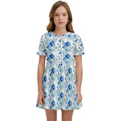 Flowers Pattern Kids  Sweet Collar Dress by Sparkle