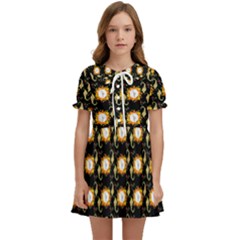 Flowers Pattern Kids  Sweet Collar Dress by Sparkle