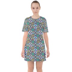 Digitalart Sixties Short Sleeve Mini Dress by Sparkle