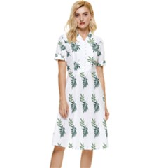 Tropical Button Top Knee Length Dress by Sparkle