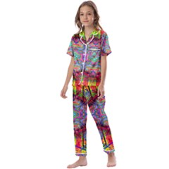 Blast Off Kids  Satin Short Sleeve Pajamas Set by Thespacecampers