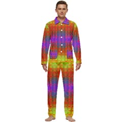 Electric Sunset Men s Long Sleeve Velvet Pocket Pajamas Set by Thespacecampers