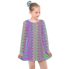 Glitch Machine Kids  Long Sleeve Dress by Thespacecampers