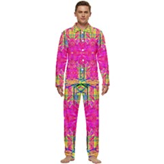 Kaleidoscopic Fun Men s Long Sleeve Velvet Pocket Pajamas Set by Thespacecampers