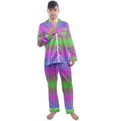 Positive Intentions Men s Long Sleeve Satin Pajamas Set by Thespacecampers