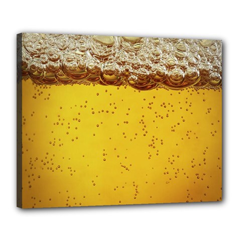 Beer-bubbles-jeremy-hudson Canvas 20  X 16  (stretched) by nate14shop