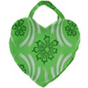 Folk flowers print Floral pattern Ethnic art Giant Heart Shaped Tote View2