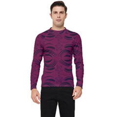 Folk Flowers Print Floral Pattern Ethnic Art Men s Long Sleeve Rash Guard by Eskimos