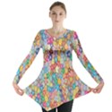 Floral Flowers Long Sleeve Tunic  View1