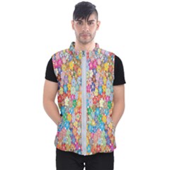 Floral Flowers Men s Puffer Vest by artworkshop